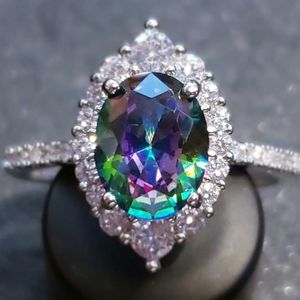 🆕 Mystic Topaz Crystalline Ring 🆕